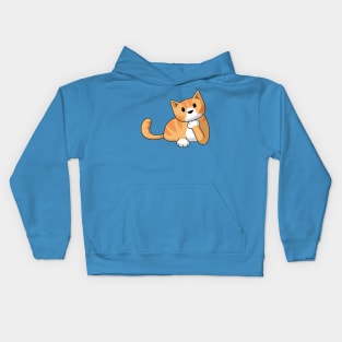 Ginger Cat Listening Kids Hoodie